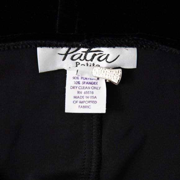 Vintage 90s M Velvet 2-Piece Set Pants Top Black - Picture 10 of 15